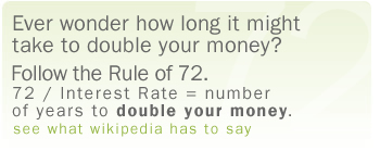 How long will it take you to double your money? Follow the Rule of 72.