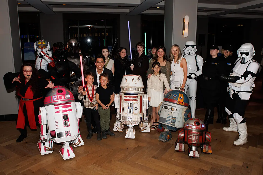 houston and family at wishes on the roof
